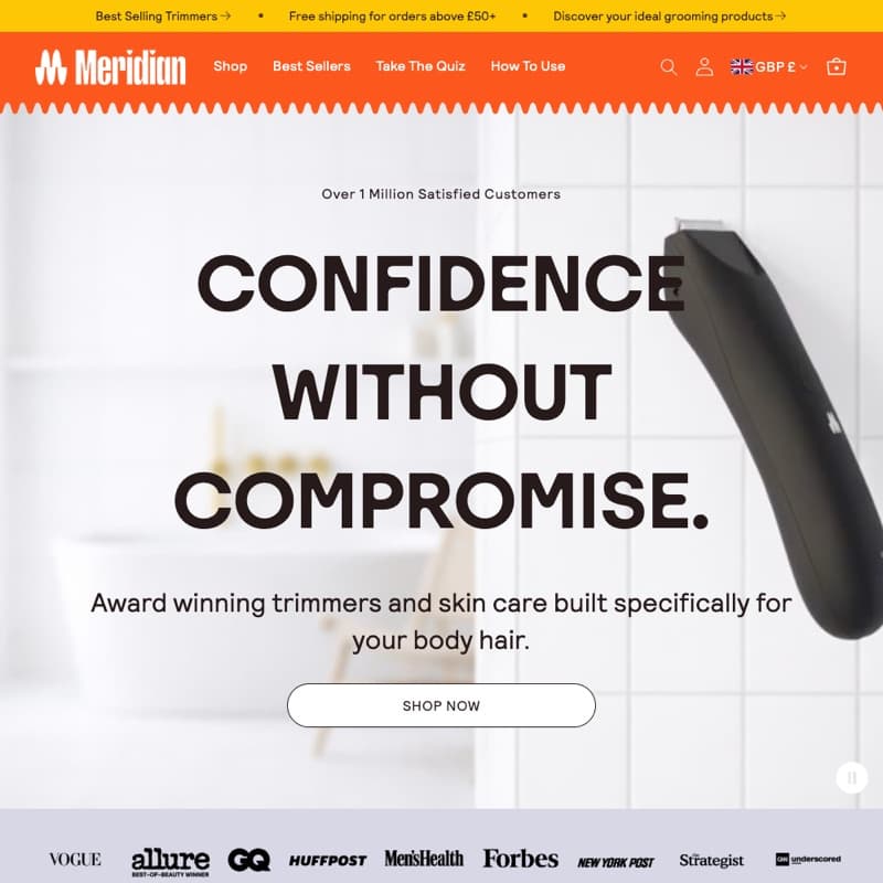 Meridian Grooming storefront preview