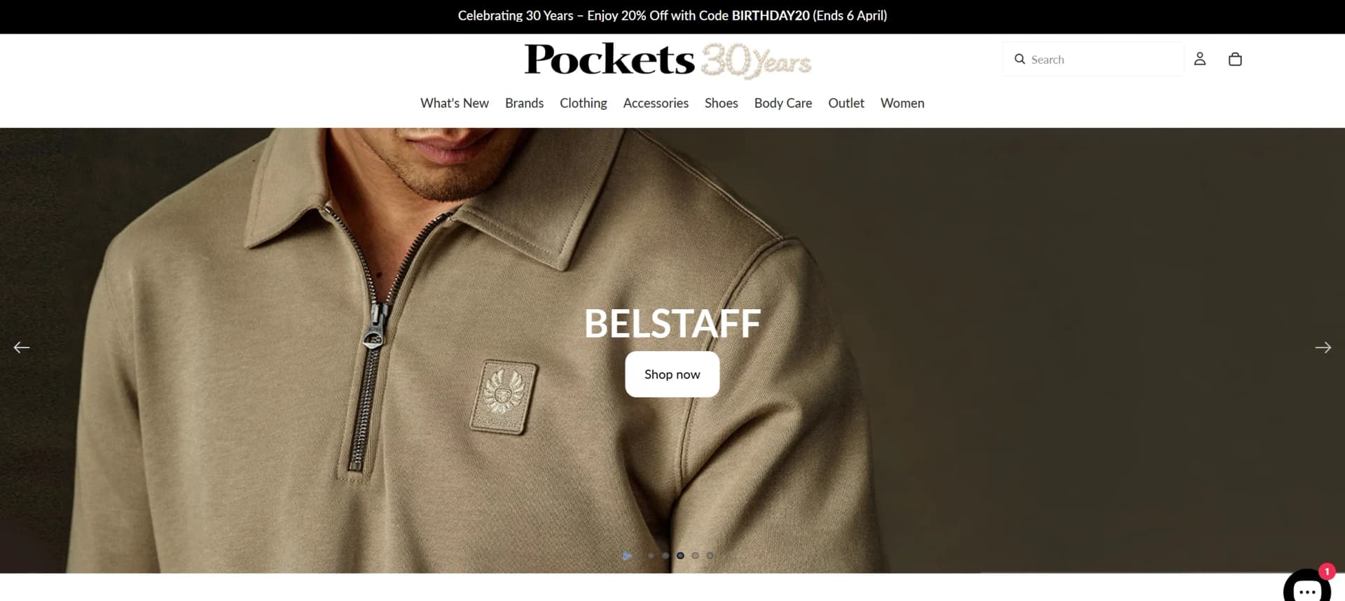 Pockets storefront preview